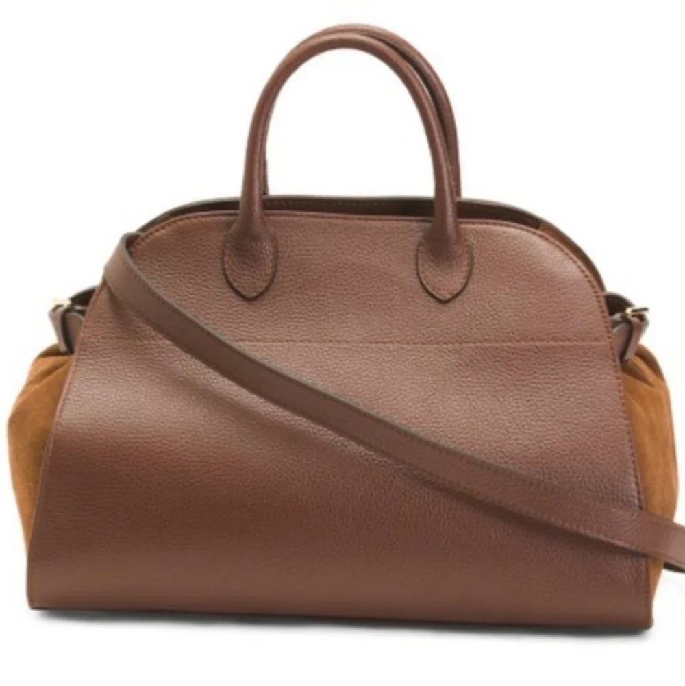 🏷Anna PAOLA Italian Leather And Suede Elegant Handbag NWOT - Picture 1 of 10